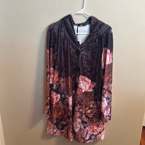 NWT Lily by Firmiana Velvet Hoodie/Tunic